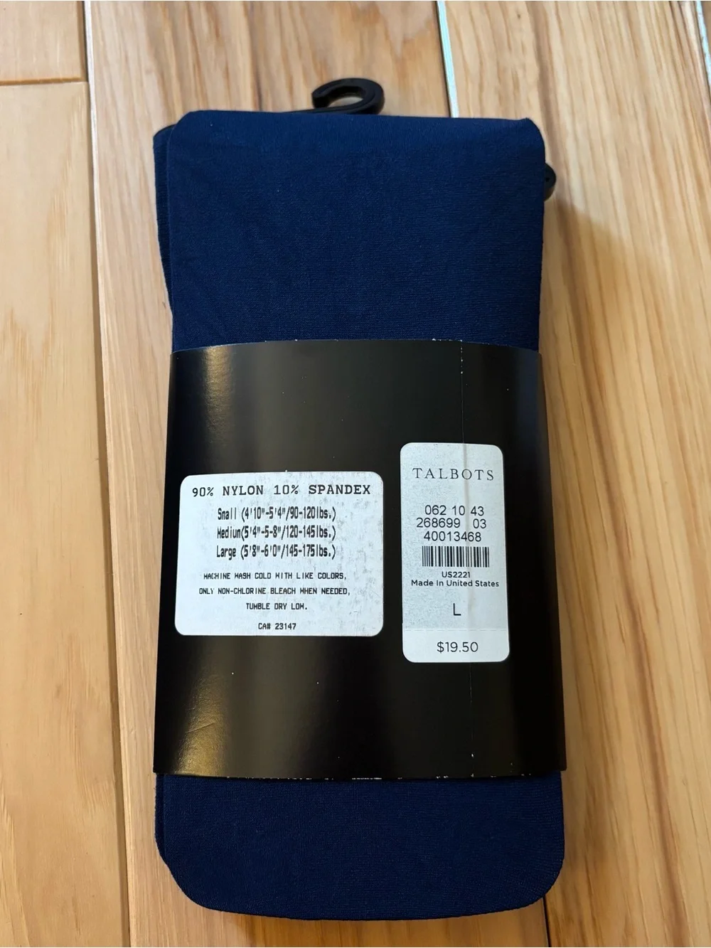 NEW Talbots Blue Tights Size Large